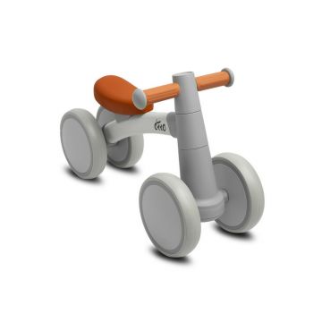 Bicicleta de echilibru, Toyz, Fara pedale, Cadru metalic, Roti din spuma, 58 x 24 x 36 cm, 1-3 ani, Gri