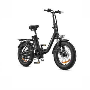 Bicicleta electrica pliabila ULZOMO E-bike Dolphin 20, 350W, 36V 13Ah, autonomie 89km, viteza maxima 25km/h, Black, 20''