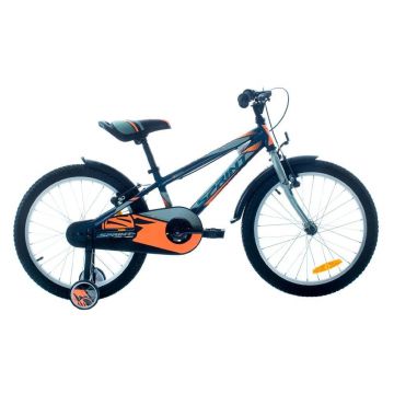 Bicicleta pentru baieti Max Bike Sprint Casper 20 inch Albastru Portocaliu Neon