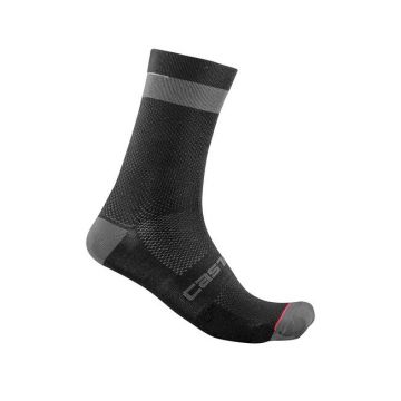 Sosete Castelli Alpha 18, Negru/Antracit, XXL, 44-47