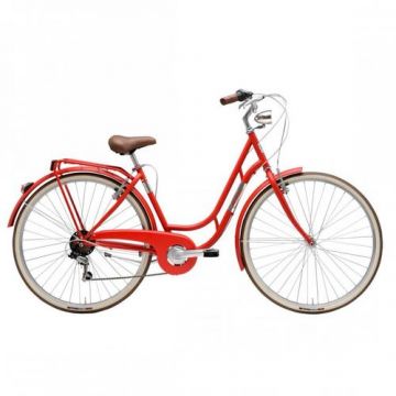 Bicicleta Adriatica Danish Lady, Roti 28inch, Frana V-brake (Rosu)