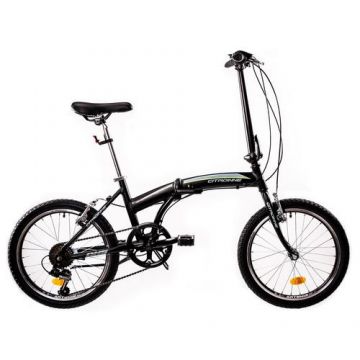 Bicicleta Pliabila DHS 2095, Roti 20inch, Frane V-Brake, 6 viteze (Negru)