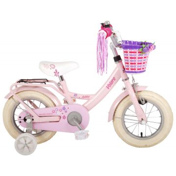 Bicicleta pentru fete Volare Ashley, 12 inch, culoare roz pal, frana de mana fata si contra spate