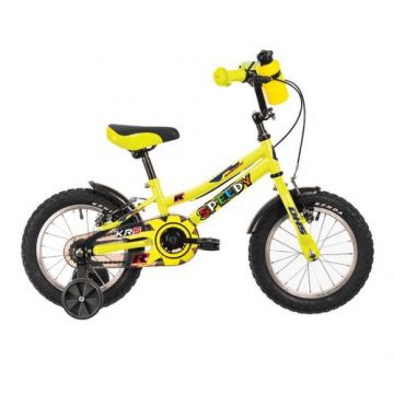 Bicicleta Copii DHS 1403, roti 14 Inch, Sistem franare V-brake, Verde