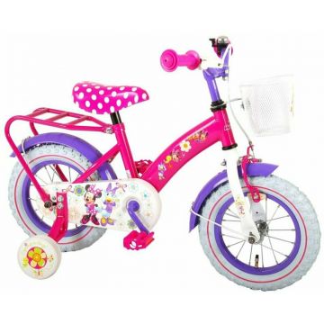 Bicicleta E&L Minnie Mouse 12 inch cu portbagaj