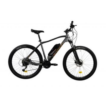 Bicicleta Electrica Devron Riddle M1.7, roti 27.5 Inch, cadru 520 mm, motor 250W, baterie 36V/10.4Ah, viteza 25km/h, autonomie 50-70km (Gri)