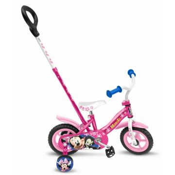 Bicicleta Stamp Minnie 10 inch cu bara de impins