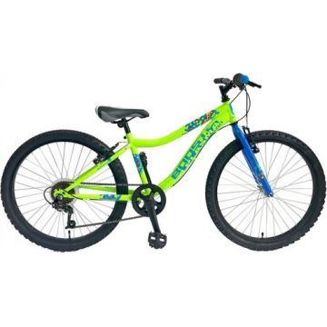 Bicicleta Copii Booster 2023 Plasma, roti 24 Inch, cadru otel, Frana V-Brake, 6 Viteze, Galben