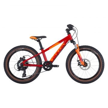 Bicicleta Copii Bulls Tokee 20 Disc - 20 Inch, Rosu-Portocaliu