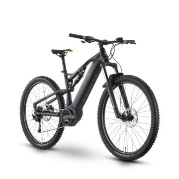 Bicicleta Electrica Full Suspension Raymon FullRay 130E 4.0, roti 29inch, cadru 500mm L, 9 Viteze, motor 250 W (Negru)