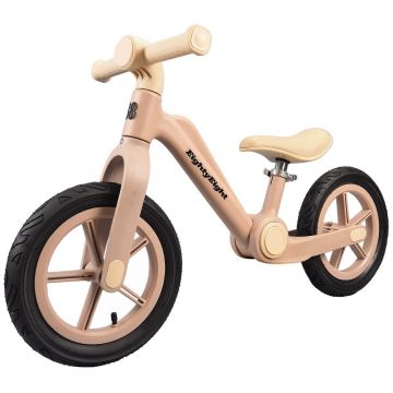 Bicicleta fara pedale, Action One Condor, roti gonflabile cauciuc, 12 inch, Crem