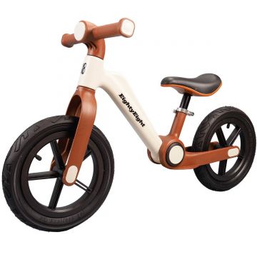 Bicicleta fara pedale, Action One Condor, roti gonflabile cauciuc, 12 inch, Maro