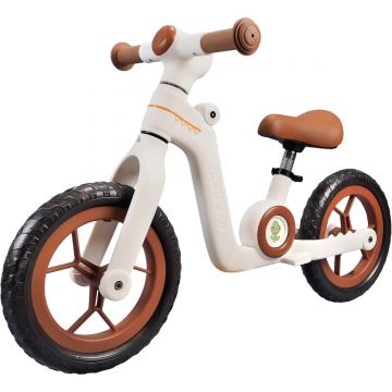 Bicicleta fara pedale, Action One Little Dino, 12 inch, Alb