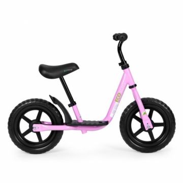 Bicicleta fara pedale EVA Ecotoys JT-BB-05 cu platforma si roti din spuma roz