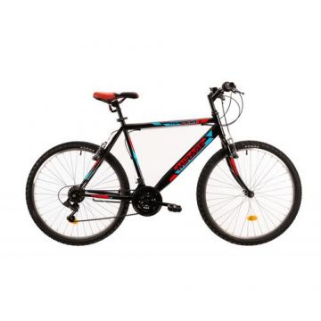 Bicicleta Mtb Dhs 2603, roti 26 Inch, cadru otel 480 mm, Rosu/Negru