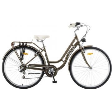 Bicicleta Oras Polar 2023 Grazia Retro 6s, roti 28 inch, cadru otel M, 6 Viteze, Maro