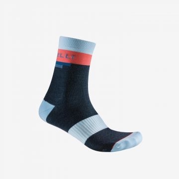 Sosete Castelli Velocissima 2 Thermal Bleumarin/Bleu/Corai S/M 35-38