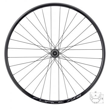 Roata fata 28/29 Force XC Disc 622x19 centerlock neagra