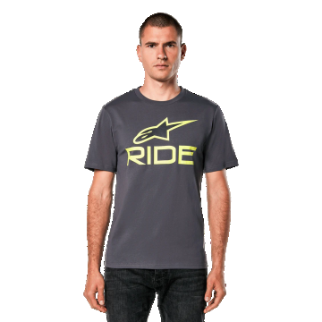 Tricou Alpinestars Ride 4.0 CSF Tee Charcoal/Lime/Black XL