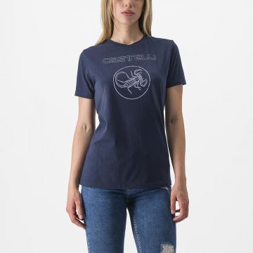 Tricou casual Castelli Pedalare Tee de dama Bleumarin M