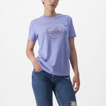 Tricou casual Castelli Pedalare Tee de dama Violet S