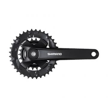 Angrenaj pedalier Shimano Altus FC-MT101-2, 2x9 viteze, Negru