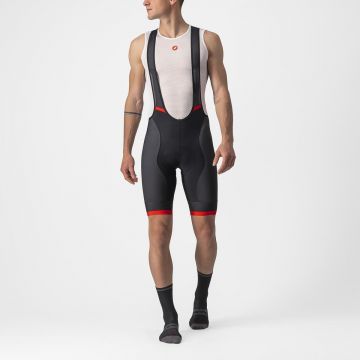 Pantaloni scurti cu bretele Castelli Competizione Kit Negru/Rosu L