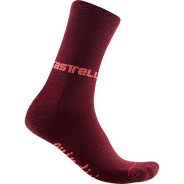 Sosete Castelli Quindici Soft Merino W de dama Visiniu L/XL 39-41