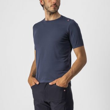 Tricou casual Castelli Tech 2 Tee Bleumarin L