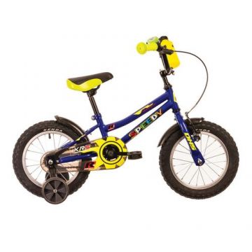 Bicicleta Copii Dhs 1401 2022, roti 14 Inch, Albastru