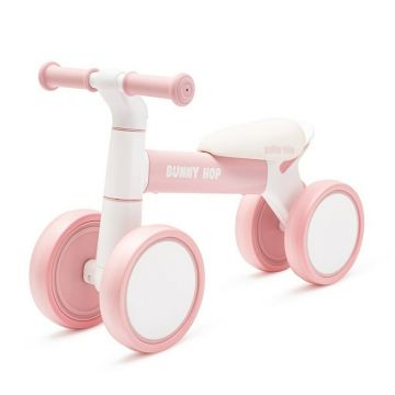 Bicicleta fara pedale, Baby Mix, Bunny Hop, Cu 4 roti, Cu sistem inovator de directie, Stabila, Pana la 25 kg, 12 luni+, Pink