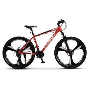 Bicicleta MTB-HT Carpat C27399M Acura, Manete schimbator Secventiale, 21 Viteze, Cadru Aluminiu, Roti 27.5 Inch Magneziu, Schimbator Shimano, Frane pe Disc, Rosu/Negru