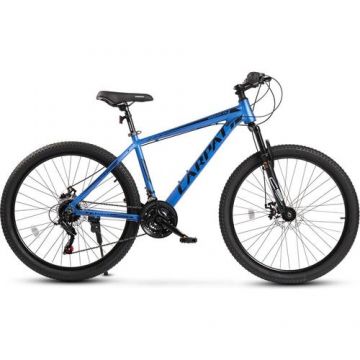 Bicicleta MTB-HT Carpat Spartan 2.6 C26322C, roti 26inch, Cadru Aluminiu, Albastru/Negru