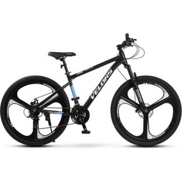 Bicicleta MTB-HT Velors Power 2.7 V27302M, roti 27inch, 21 viteze, Cadru Aluminiu, Negru/Alb