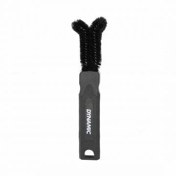 Dynamic Bike Care - Perie cu 2 capete pentru curatare furca bicicleta Two Prong Brush - negru