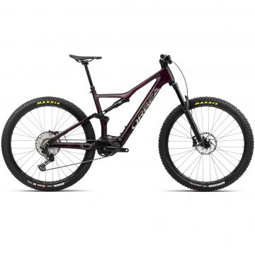 Orbea RISE M20 Wine Red Carbon View - Titanium (Gloss) - măsura L - bicicletă electrică eMTB Trail