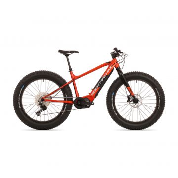 Rock Machine Avalanche e70-26 - bicicleta electrica Fatbike - portocalie-argintiu