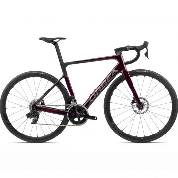 Orbea ORCA M31eLTD Red Wine - Carbon Raw - măsura 53 - bicicletă șosea racing