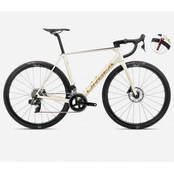 Orbea ORCA M31eTEAM Ivory White-Burgundy (Gloss)-Vulcano (Matt) - bicicletă șosea racing