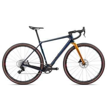 Orbea TERRA M22TEAM 1X Blue Carbon View-Leo Orange - bicicletă gravel