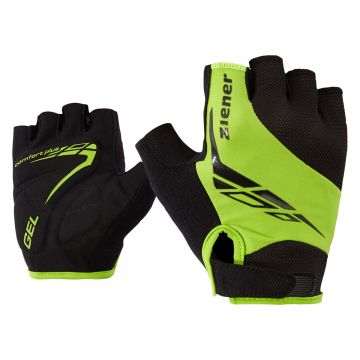 Ziener - manusi ciclism degete scurte Ceniz Gloves - negru verde lime