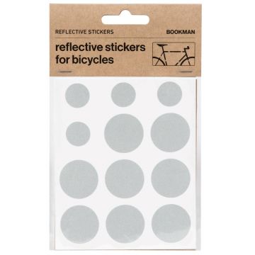 Bookman - stickere reflectorizante bicicleta - cerc - alb