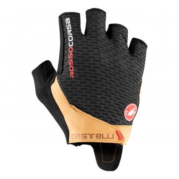 Castelli - manusi ciclism Rosso Corsa Pro V - negru crem