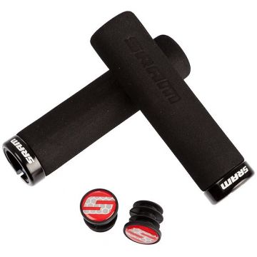 SRAM - mansoane spuma - Locking Grips Foam 129mm - negru | negru