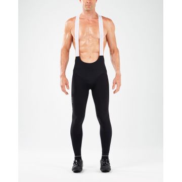 2XU - colanti ciclism barbati Elite Cycle Thermal Bib Tight - Black Reflectorizant