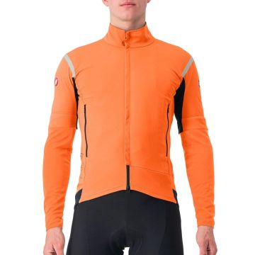 Castelli - Jacheta ciclism vreme rece sau iarna Perfetto RoS Convertible Jacket - portocaliu gri inchis