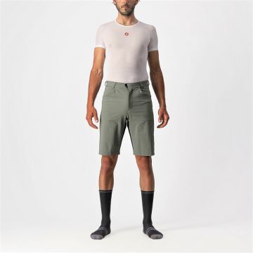 Castelli - pantaloni scurti ciclism Unlimited Baggy shorts - verde padure gri negru