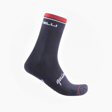 Castelli - sosete ciclism Quindici Soft Merino socks - albastru inchis negru alb