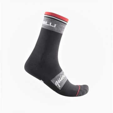 Castelli - sosete ciclism Quindici Soft Merino socks - negru gri rosu