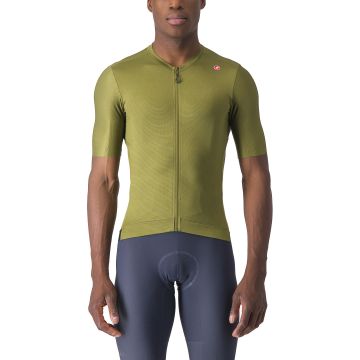 Castelli - tricou ciclism cu maneca scurta pentru barbati Espresso Jersey - verde inchis kaki